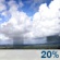 Sunday: A 20 percent chance of showers.  Mostly sunny, with a high near 61.