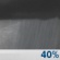 Tonight: A slight chance of showers between 7pm and 1am, then a chance of showers and thunderstorms after 1am.  Cloudy, with a low around 45. West wind 5 to 10 mph becoming north northeast after midnight. Winds could gust as high as 20 mph.  Chance of precipitation is 40%.
