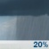 This Afternoon: A slight chance of drizzle before 2pm, then isolated showers between 2pm and 5pm.  Cloudy, with a high near 62. Southwest wind around 15 mph, with gusts as high as 25 mph.  Chance of precipitation is 20%.